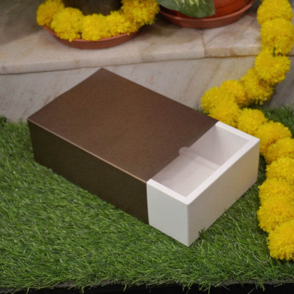 9 X 6 X 3.25 METALLIC FESTIVE SLIDE BOX