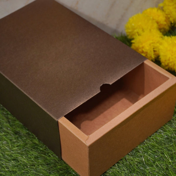 9 X 6 X 3.25 METALLIC FESTIVE SLIDE BOX
