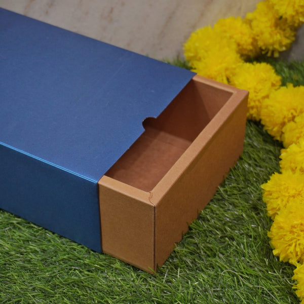 9 X 6 X 3.25 METALLIC FESTIVE SLIDE BOX