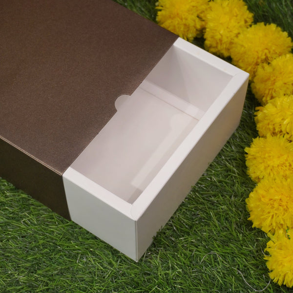 9 X 6 X 3.25 METALLIC FESTIVE SLIDE BOX