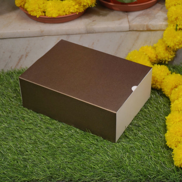 9 X 6 X 3.25 METALLIC FESTIVE SLIDE BOX