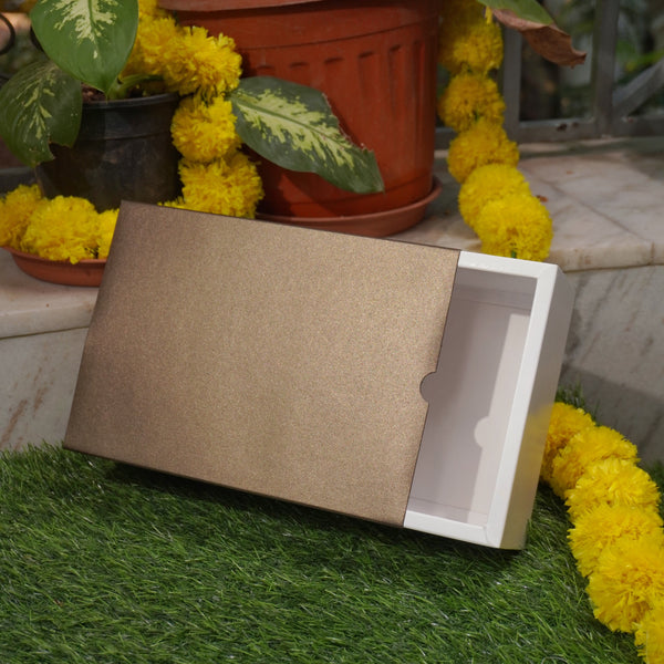 9 X 6 X 3.25 METALLIC FESTIVE SLIDE BOX