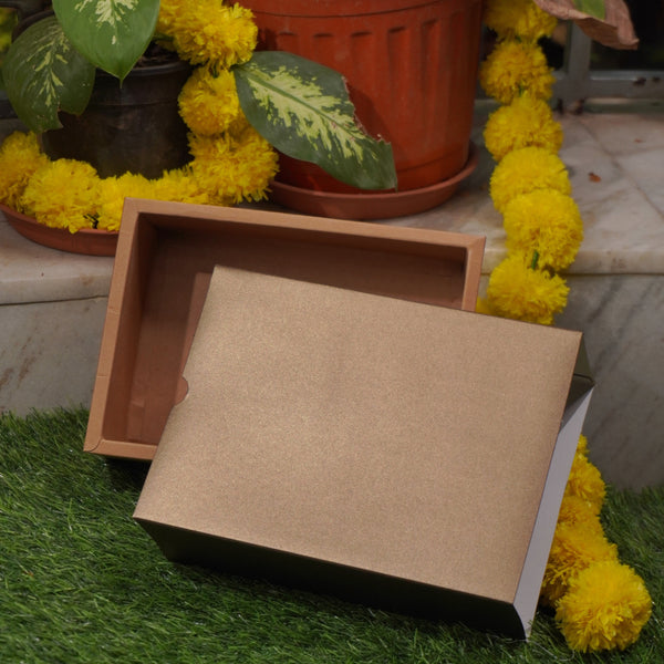 9 X 6 X 3.25 METALLIC FESTIVE SLIDE BOX