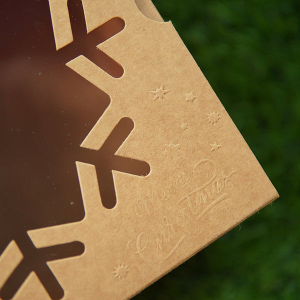 FESTIVE SLIDE BOX (6 X 6 X 3.25) REINDEER WINDOW