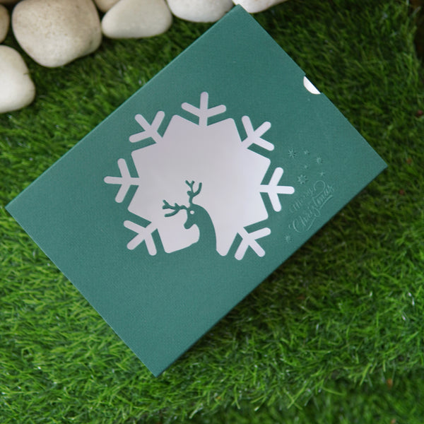 FESTIVE SLIDE BOX (9 X 6 X 3.25) REINDEER WINDOW