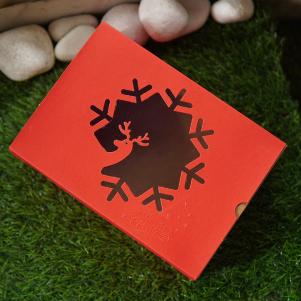 FESTIVE SLIDE BOX (9 X 6 X 3.25) REINDEER WINDOW