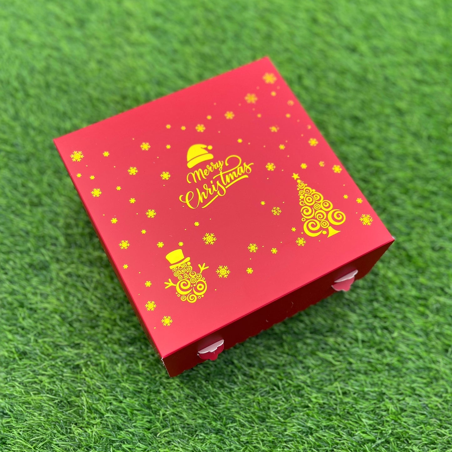 8 X 8 X 3.5 CHRISTMAS (25) (G) BOX | 1 KG PLUM CAKE BOX