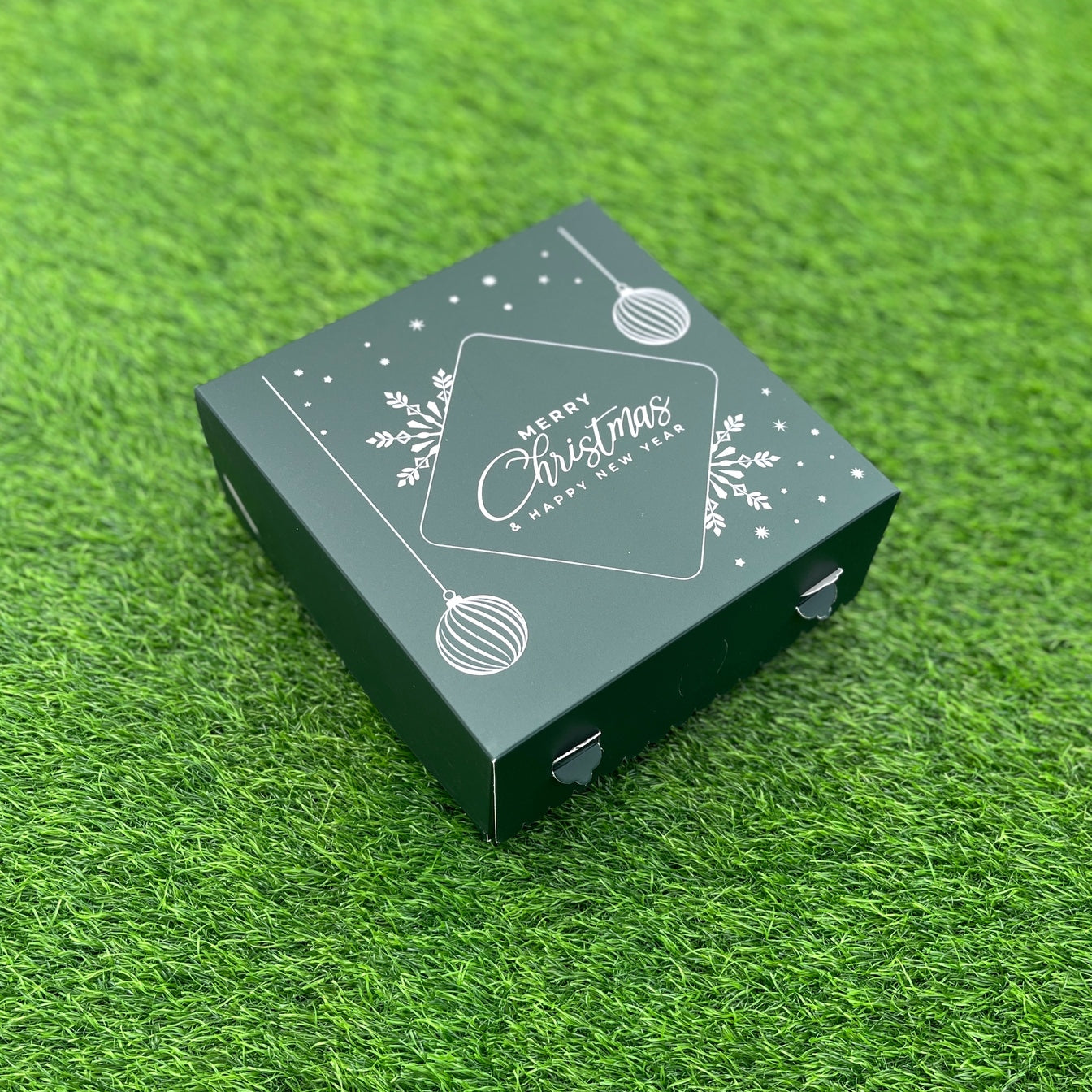 8 X 8 X 3.5 CHRISTMAS (25) (SC) BOX | 1 KG PLUM CAKE BOX