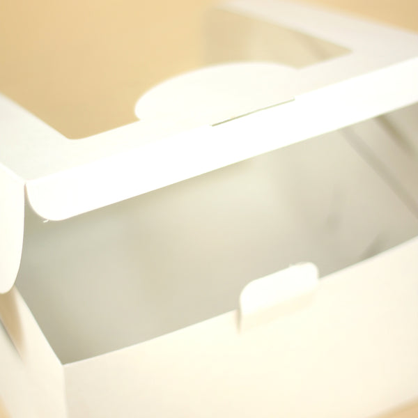 WHITE DUAL WINDOW CAKE BOX