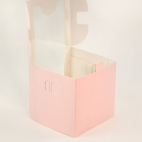 BABY PINK TALL WINDOW CAKE BOX