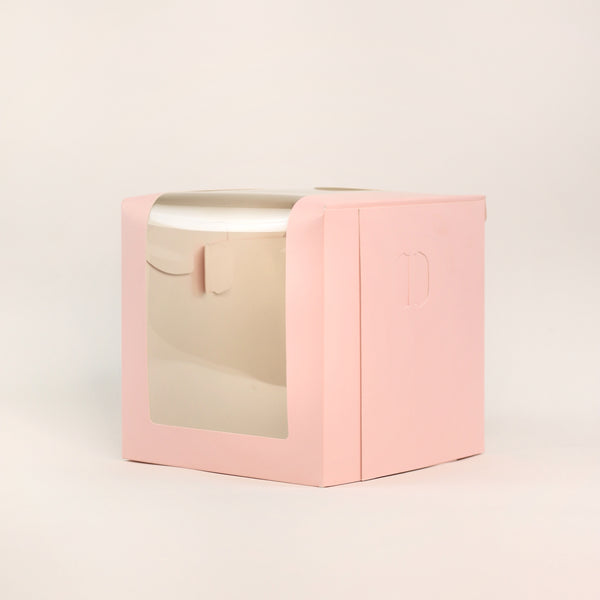 BABY PINK TALL WINDOW CAKE BOX