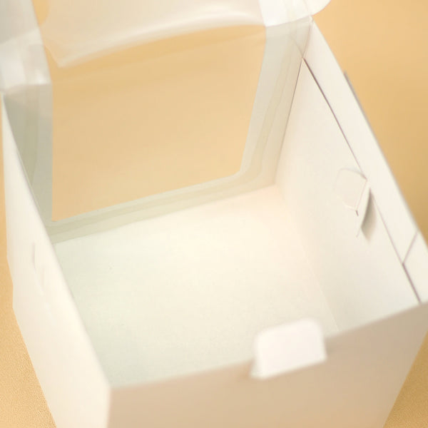 WHITE TALL WINDOW CAKE BOX