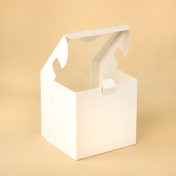 WHITE TALL WINDOW CAKE BOX