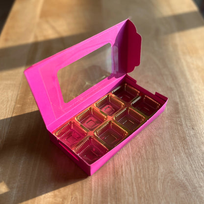 8 PC CHOCOLATE WINDOW BOX