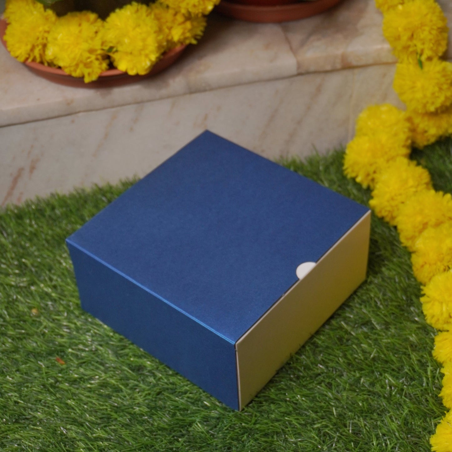 6 X 6 X 3.25 METALLIC SLIDE BOX