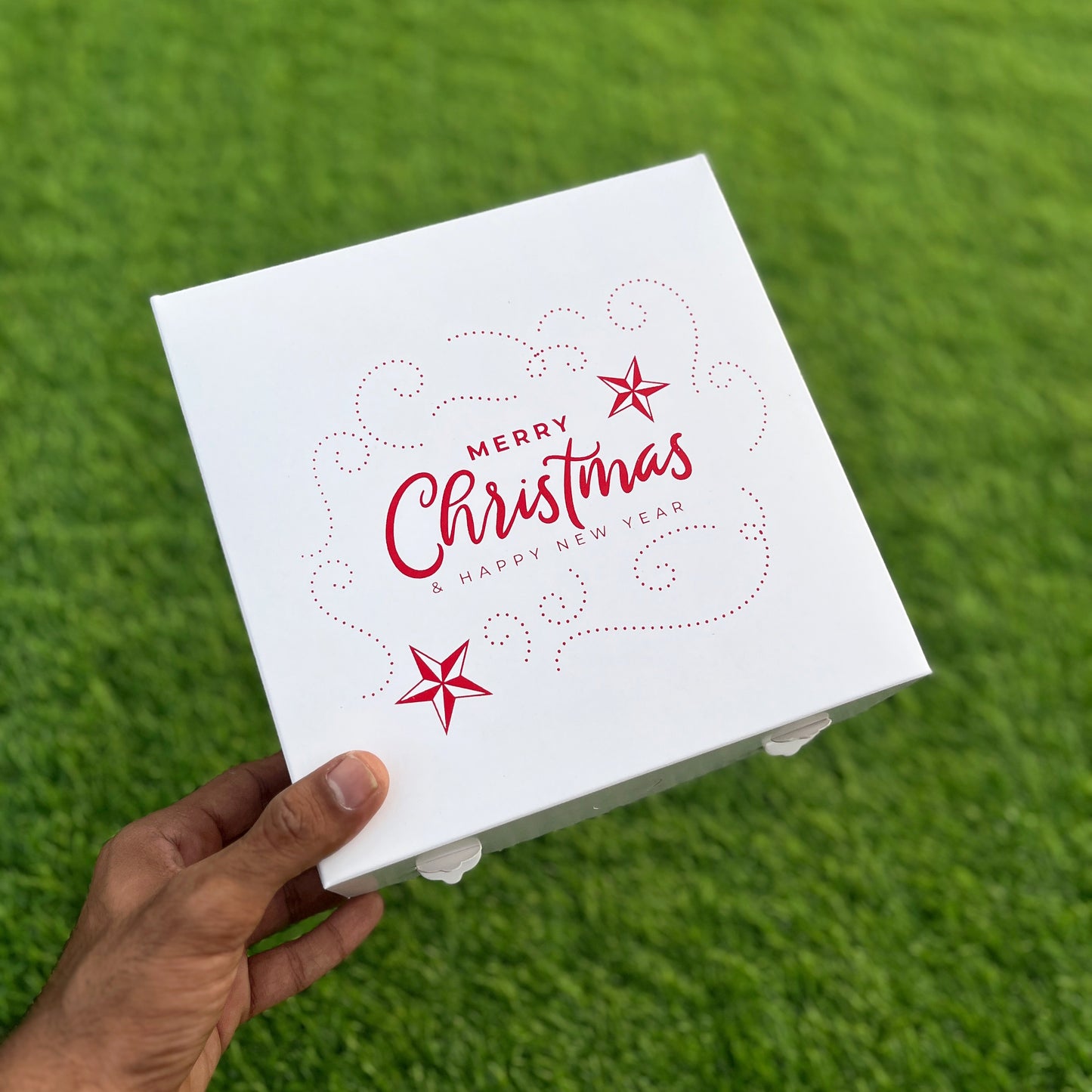 8 X 8 X 3.5 CHRISTMAS (24) BOX | 1 KG PLUM CAKE BOX