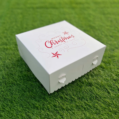 8 X 8 X 3.5 CHRISTMAS (24) BOX | 1 KG PLUM CAKE BOX