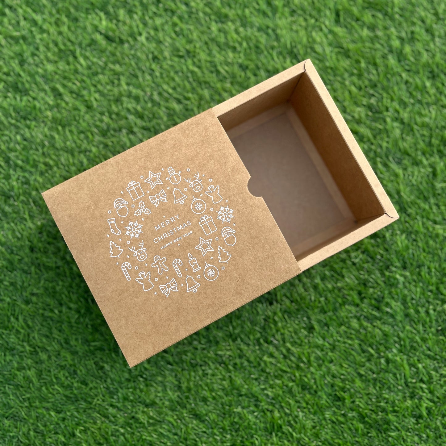 6 X 6 X 3.25 CHRISTMAS (24) SLIDE BOX