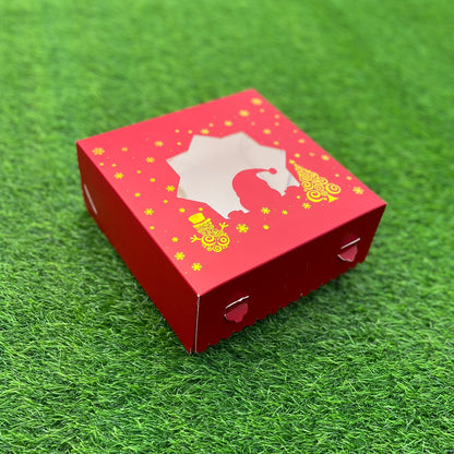 8 X 8 X 3.5 CHRISTMAS (25) (G) WINDOW BOX | 1 KG PLUM CAKE BOX