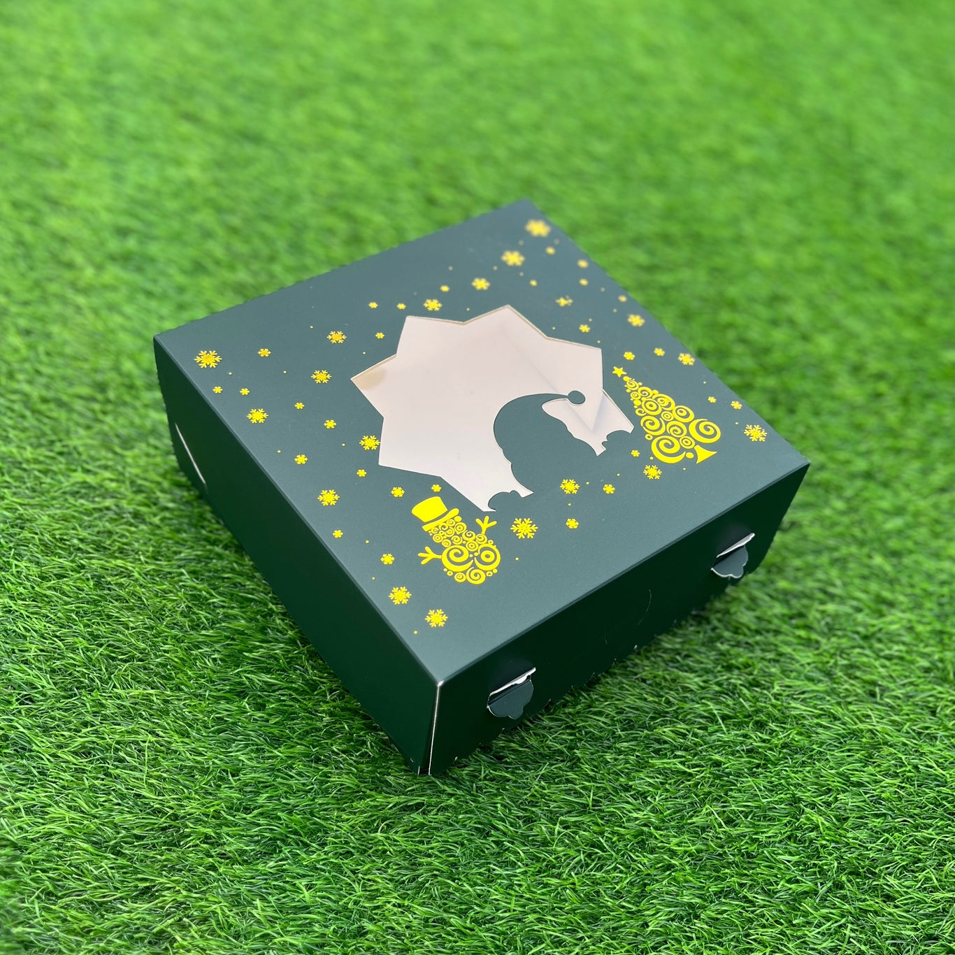 8 X 8 X 3.5 CHRISTMAS (25) (G) WINDOW BOX | 1 KG PLUM CAKE BOX