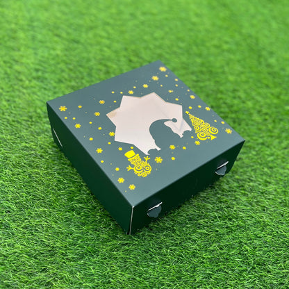 8 X 8 X 3.5 CHRISTMAS (25) (G) WINDOW BOX | 1 KG PLUM CAKE BOX