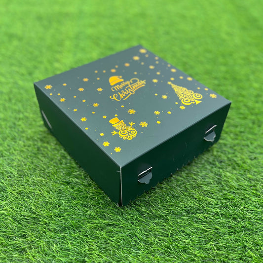 8 X 8 X 3.5 CHRISTMAS (25) (G) BOX | 1 KG PLUM CAKE BOX