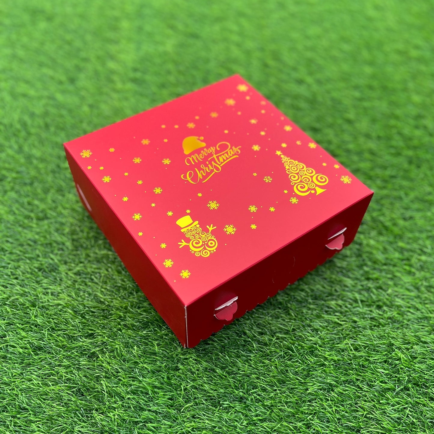 8 X 8 X 3.5 CHRISTMAS (25) (G) BOX | 1 KG PLUM CAKE BOX