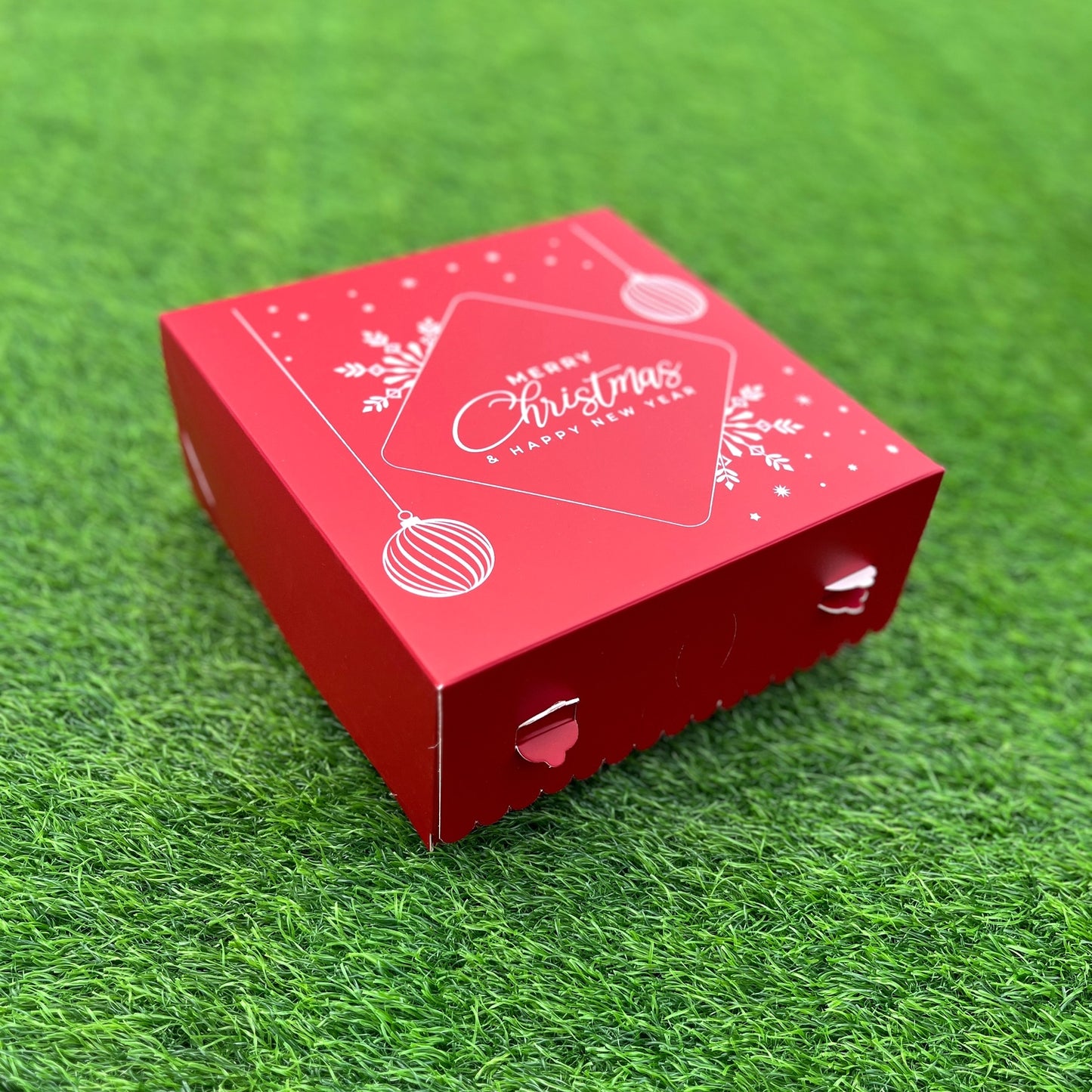 8 X 8 X 3.5 CHRISTMAS (25) (SC) BOX | 1 KG PLUM CAKE BOX