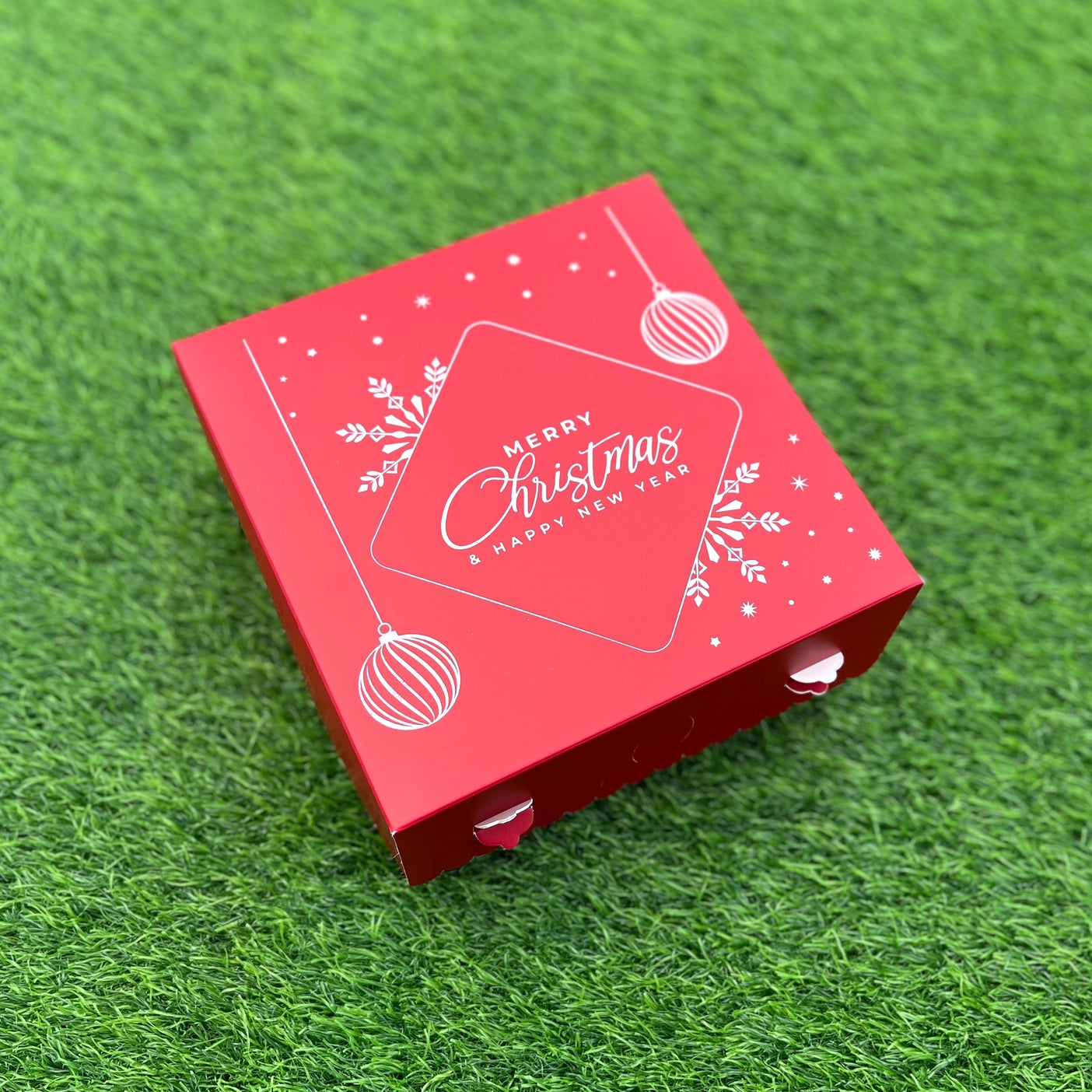 8 X 8 X 3.5 CHRISTMAS (25) (SC) BOX | 1 KG PLUM CAKE BOX