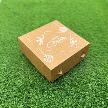 8 X 8 X 3.5 CHRISTMAS (25) (SC) BOX | 1 KG PLUM CAKE BOX