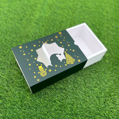 9 X 6 X 3.25 CHRISTMAS (G) (25) WINDOW SLIDE BOX