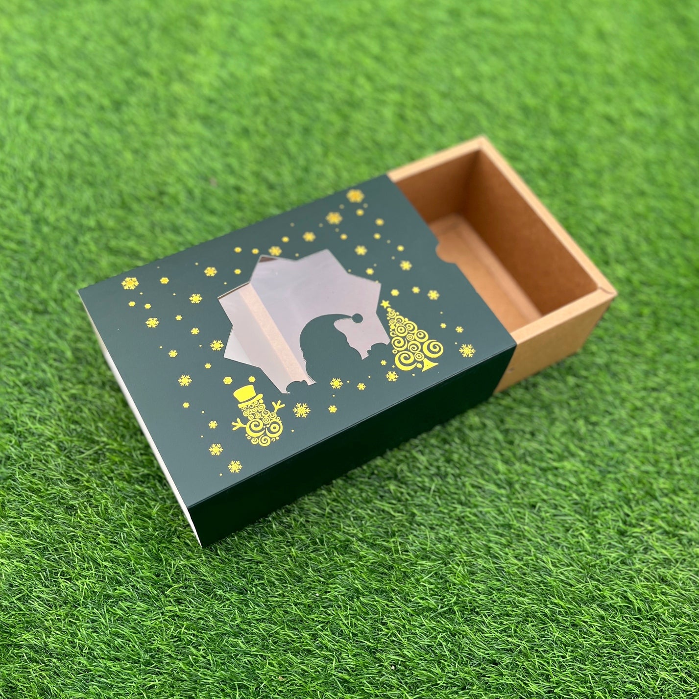 9 X 6 X 3.25 CHRISTMAS (G) (25) WINDOW SLIDE BOX