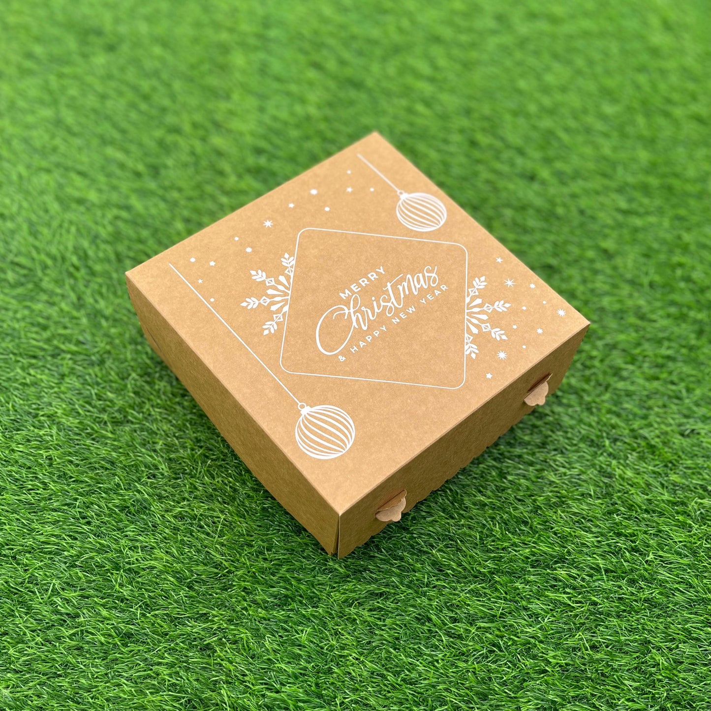 8 X 8 X 3.5 CHRISTMAS (25) (SC) BOX | 1 KG PLUM CAKE BOX