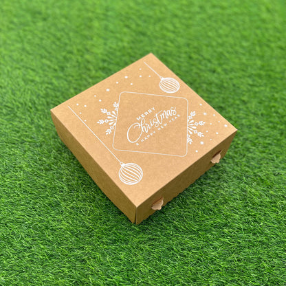 8 X 8 X 3.5 CHRISTMAS (25) (SC) BOX | 1 KG PLUM CAKE BOX