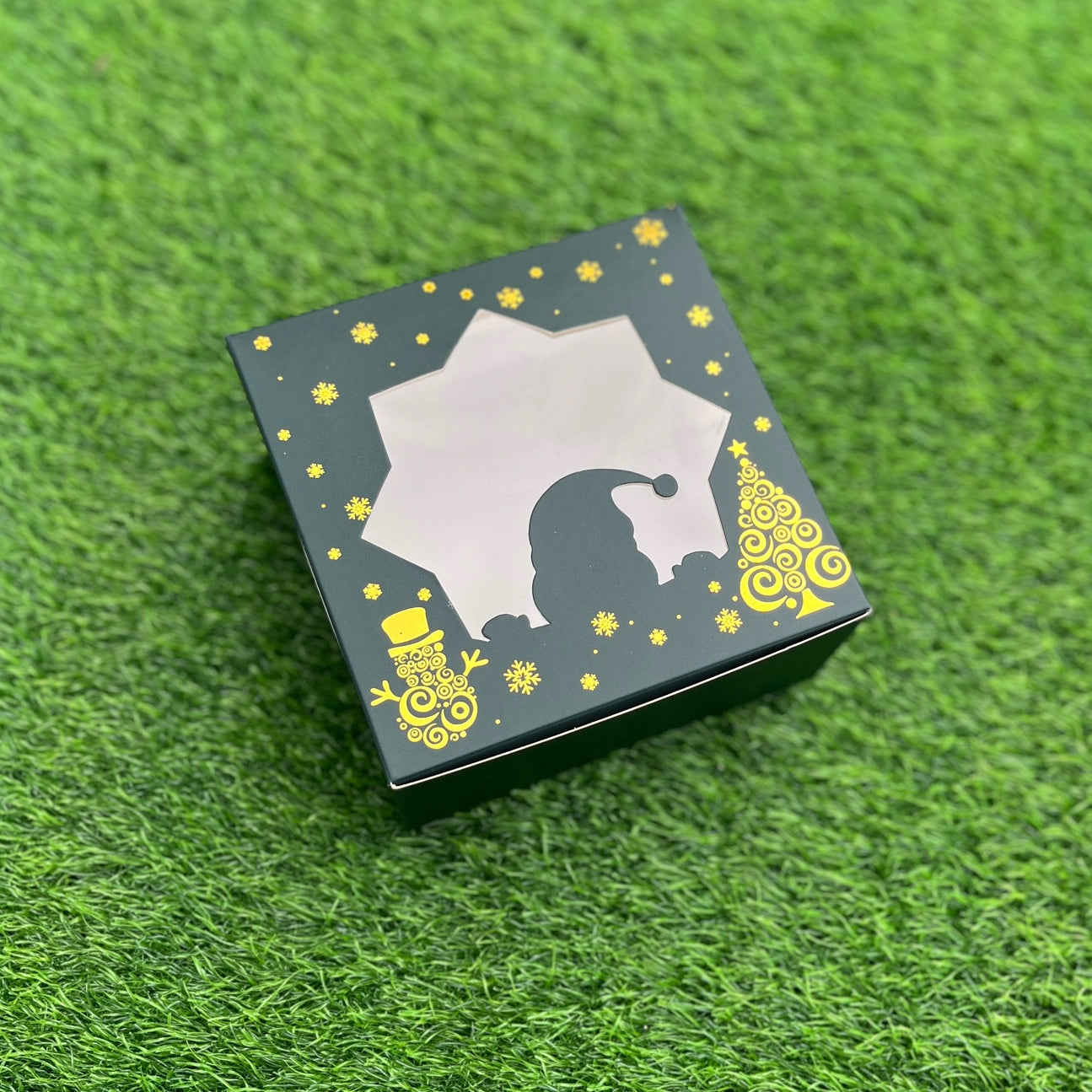 6 X 6 X 3 CHRISTMAS (25) (G) WINDOW BOX | HALF KG PLUM CAKE BOX