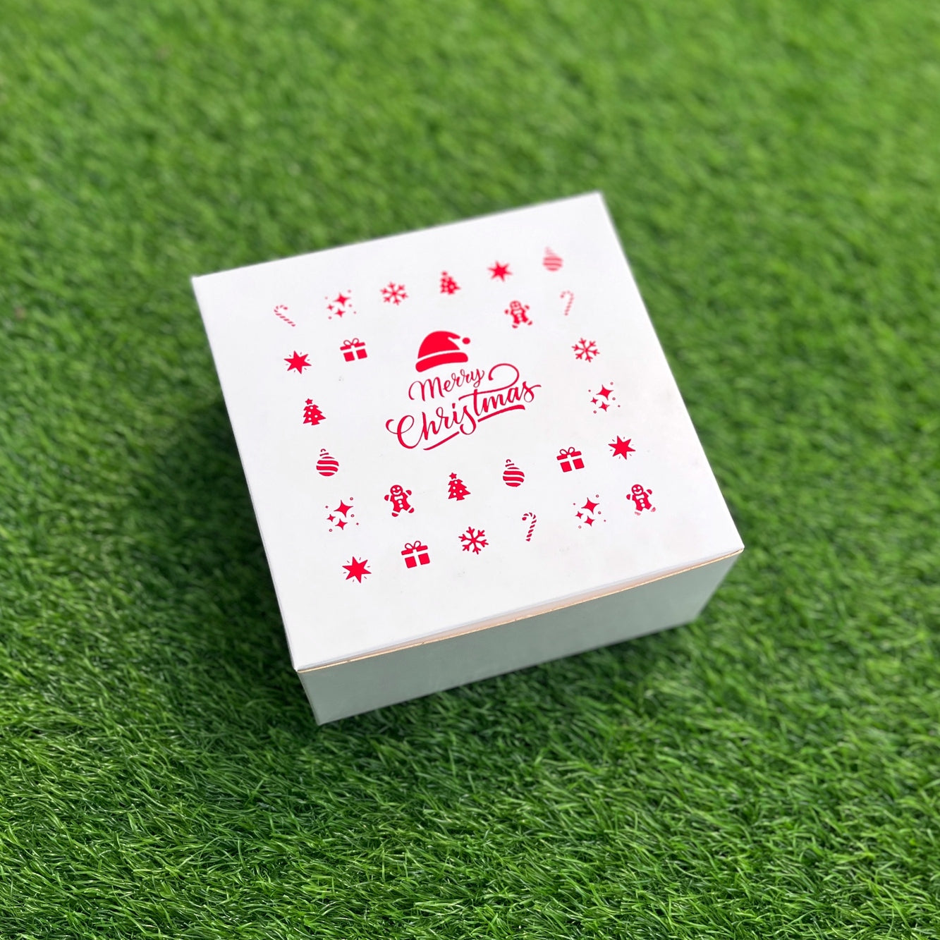 6 X 6 X 3 CHRISTMAS (25) (SC) BOX | HALF KG PLUM CAKE BOX