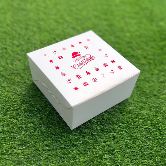 6 X 6 X 3 CHRISTMAS (25) (SC) BOX | HALF KG PLUM CAKE BOX