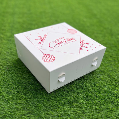 8 X 8 X 3.5 CHRISTMAS (25) (SC) BOX | 1 KG PLUM CAKE BOX