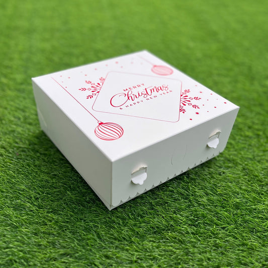 8 X 8 X 3.5 CHRISTMAS (25) (SC) BOX | 1 KG PLUM CAKE BOX