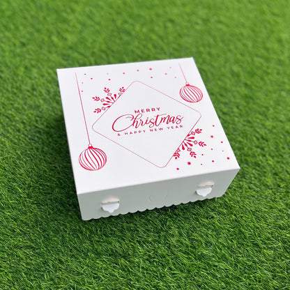 8 X 8 X 3.5 CHRISTMAS (25) (SC) BOX | 1 KG PLUM CAKE BOX