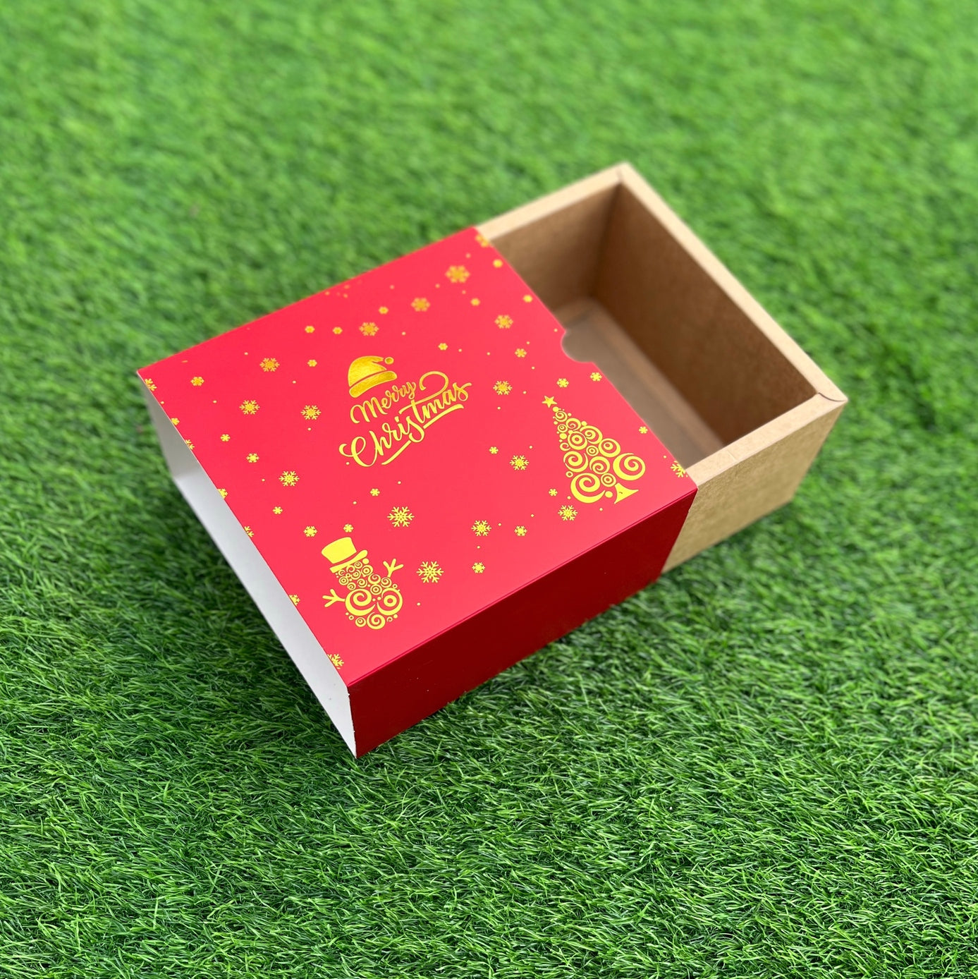 6 X 6 X 3.25 CHRISTMAS (25) (G) SLIDE BOX