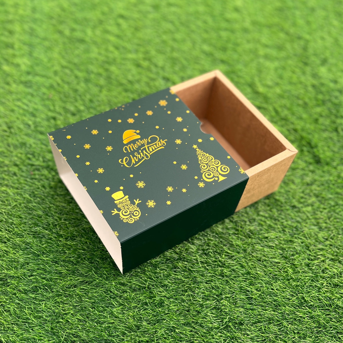 6 X 6 X 3.25 CHRISTMAS (25) (G) SLIDE BOX