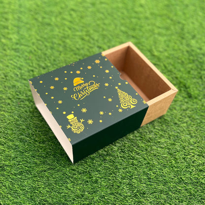 6 X 6 X 3.25 CHRISTMAS (25) (G) SLIDE BOX