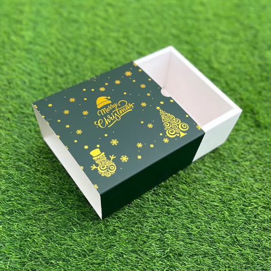 6 X 6 X 3.25 CHRISTMAS (25) (G) SLIDE BOX
