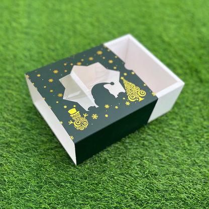 6 X 6 X 3.25 CHRISTMAS (25) (G) WINDOW SLIDE BOX