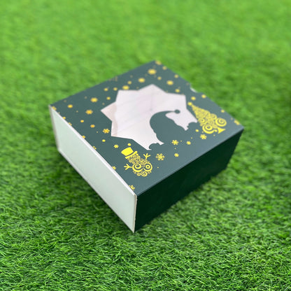 6 X 6 X 3.25 CHRISTMAS (25) (G) WINDOW SLIDE BOX