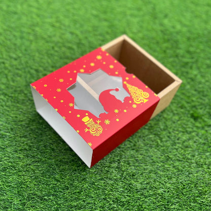 6 X 6 X 3.25 CHRISTMAS (25) (G) WINDOW SLIDE BOX