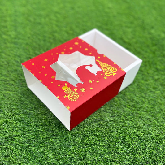 6 X 6 X 3.25 CHRISTMAS (25) (G) WINDOW SLIDE BOX