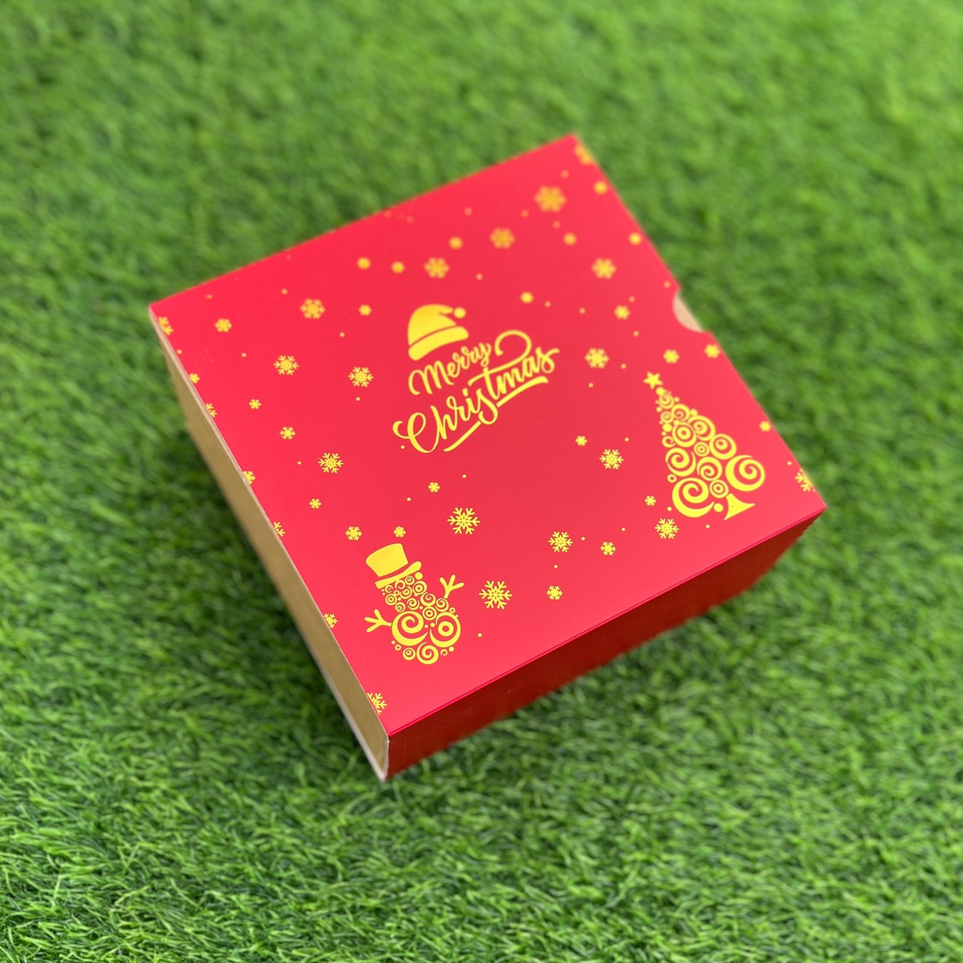 6 X 6 X 3.25 CHRISTMAS (25) (G) SLIDE BOX