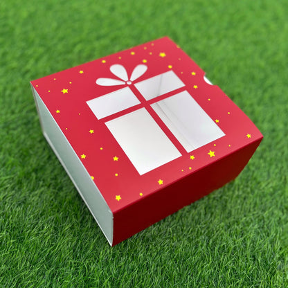 6 X 6 X 3.25 CHRISTMAS (24) (G) WINDOW SLIDE BOX